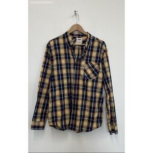 Levi's Yellow/Blue Plaid Longsleeve Button-down Shirt - Size‎ L